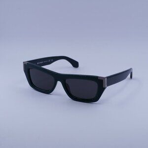 Palm Angels PERI10K MALIBU 5507 Sunglasses Green Cat Eye Frame, Grey Lenses